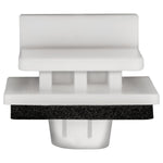 White Nylon Molding Clip with Sealer, 18mmx16mm Top Head Size