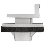 White Nylon Molding Clip with Sealer, 18mmx16mm Top Head Size