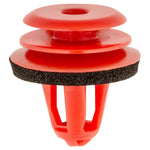 9.5mmx13mm Red Nylon Rocker Molding & Pillar Retainer with Sealer, 18mm Head