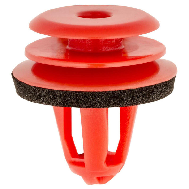9.5mmx13mm Red Nylon Rocker Molding & Pillar Retainer with Sealer, 18mm Head