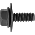 M6-1.0x15mm Hex Head SEMS Washer Fender Liner Bolt, 18mm Washer, Black Phosphate