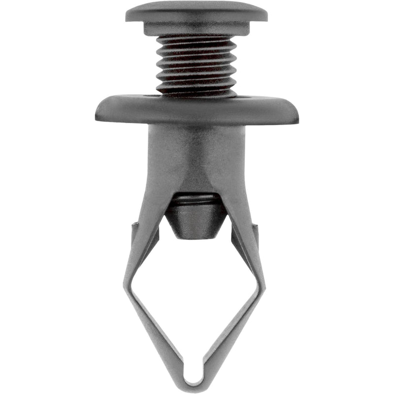 9.5mmx26mm Black Nylon Bumper Cover Push Type Retainer, 20mm Head