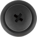9.5mmx26mm Black Nylon Bumper Cover Push Type Retainer, 20mm Head