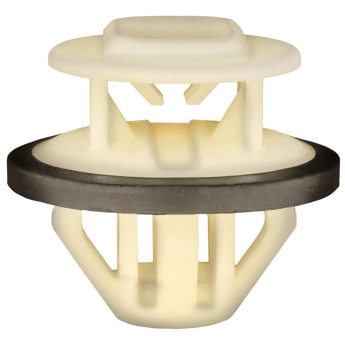 White Nylon Rocker Molding Clip with Sealer, 28mm Head
