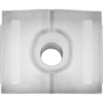 White Nylon Bumper & Side Air Baffle Retaining Clip, 15.3mmx18.3mm Head