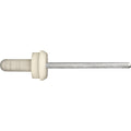 4mm Specialty Rivet with Cap, .8mm-2.4mm Grip, Aluminum Body, Steel Mandrel