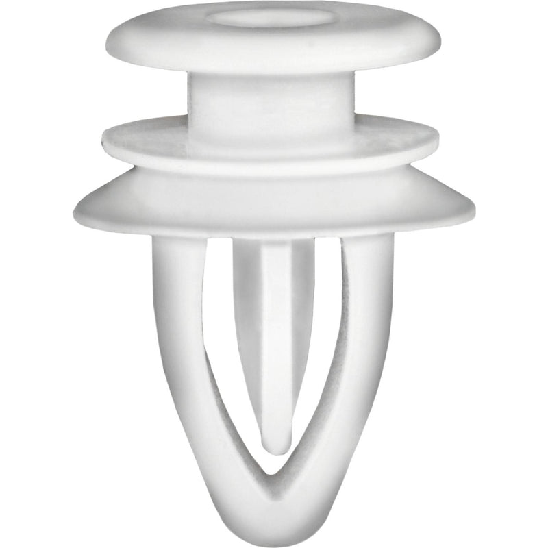 10mm White Nylon Interior Trim Panel Retainer, 12mm Head