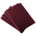 9" Red Hand Sanding Pad Maroon Medium Abrasive