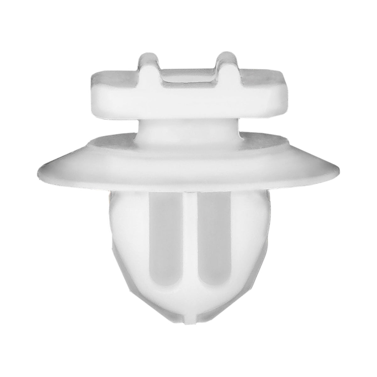 8mmx8mmx8mm White Nylon Molding Clip, 15mm Head