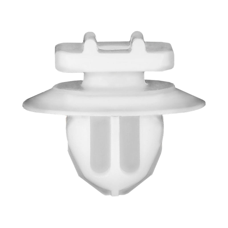 8mmx8mmx8mm White Nylon Molding Clip, 15mm Head