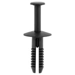6mmx20mm Black Nylon Push-Type Retainer, 15mm Head