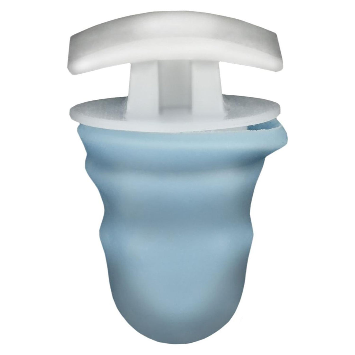 13mm Blue & White Nylon Door Molding Clip with Rubber Grommet