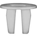 M5.5 White Nylon Screw Grommet, 16mm Head