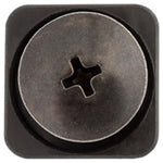 10mmx10mm Black Metal & Nylon Push-Type Front Fender Liner & Engine Cover Screw-Type Retainer, 15.5mm Head