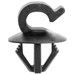 12mmx9mm Black Nylon Hood Release Cable Clamp Clip, 16mmx21mm Head