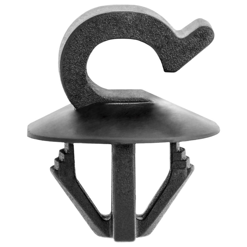 12mmx9mm Black Nylon Hood Release Cable Clamp Clip, 16mmx21mm Head