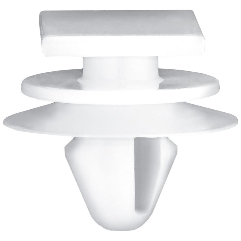 8.5mmx9mm White Nylon Door Scuff Plate Retainer, 18mm Head