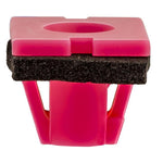11.5mmx9mm Pink Nylon Molding Clip with Sealer Side Garnish, 13mmx16mm Head
