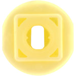 M5.5 Yellow Nylon Screw Grommet, 10mmx10mm Head