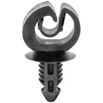 4.76mm - 6.35mmx16mm Black Nylon Retaining Clip, 17mm Head