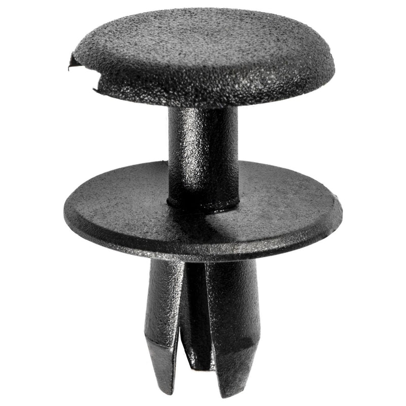 6mmx10mm Black Nylon Push-Type Specialty Rivet, 16mm Head