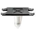 7.4mmx15mm Black & White Nylon Molding Clip Specialty Retainer, 12mm Head