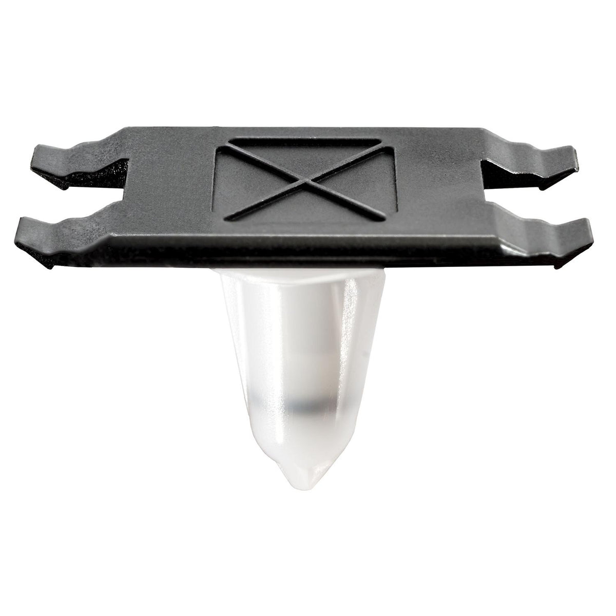 7.4mmx15mm Black & White Nylon Molding Clip Specialty Retainer, 12mm Head