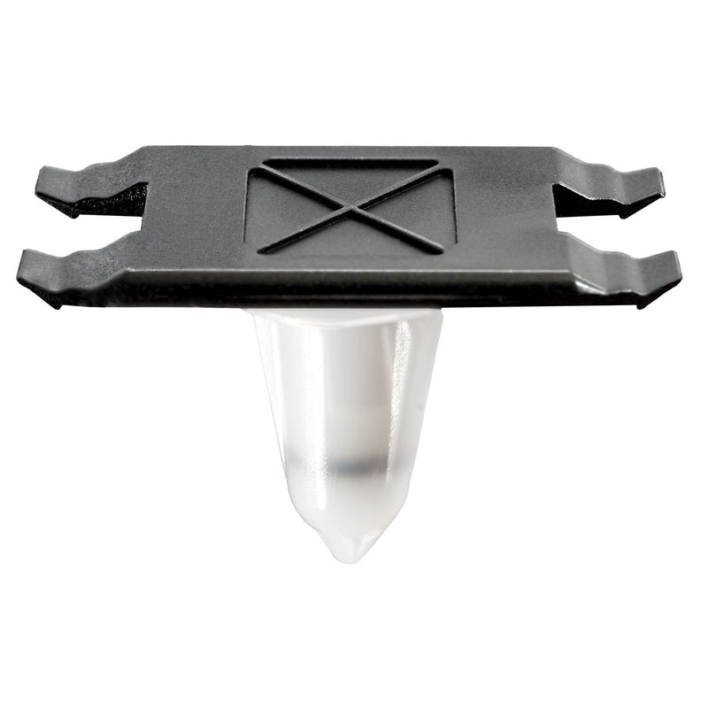 7.4mmx15mm Black & White Nylon Molding Clip Specialty Retainer, 12mm Head