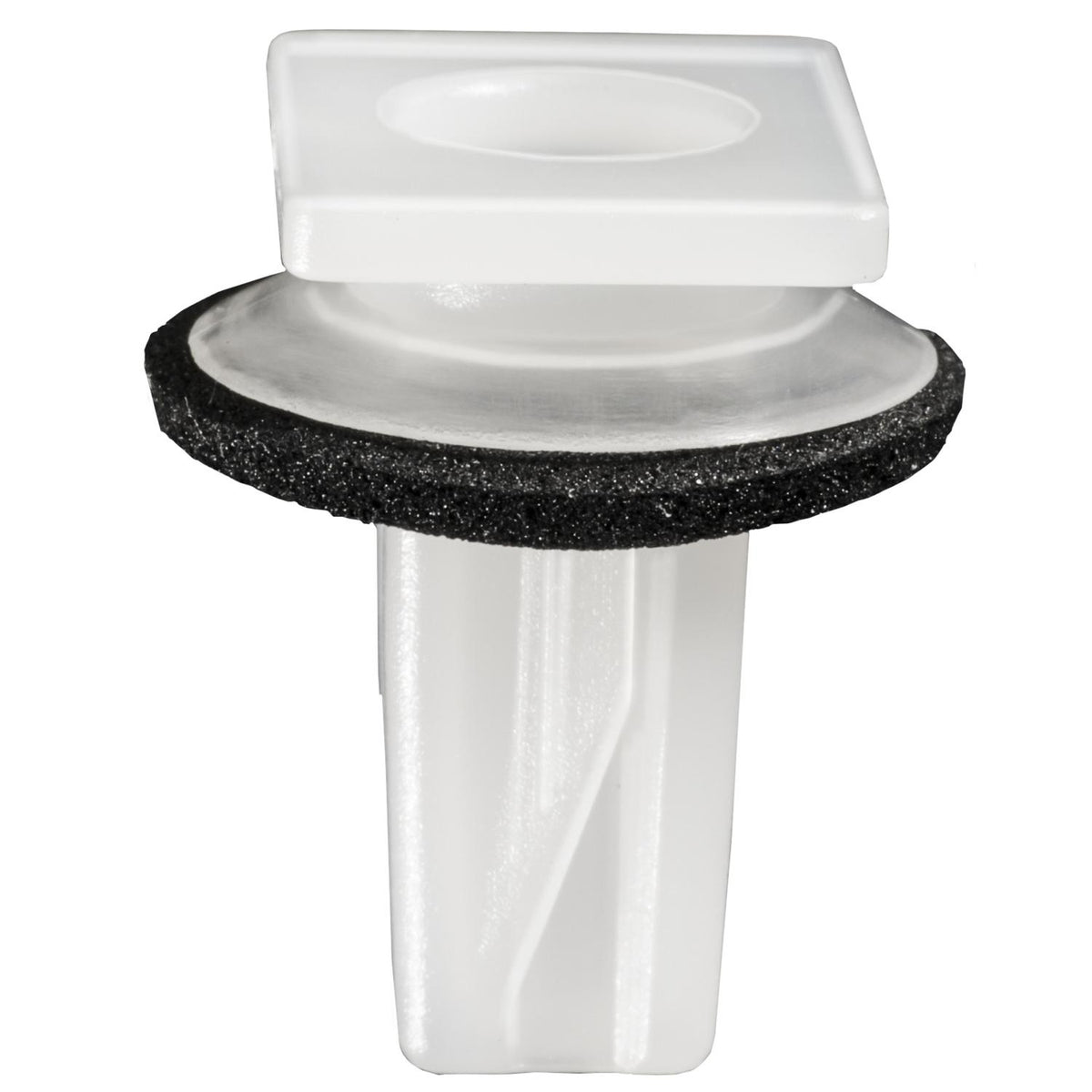 M4.8 White Nylon Specialty Screw Grommet with Sealer, 18mm Head