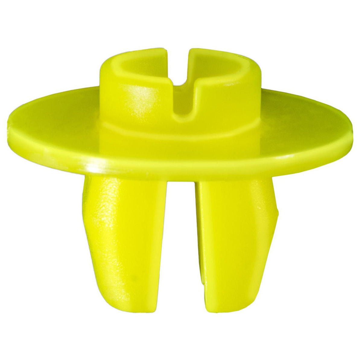 M4.8 Yellow Nylon Specialty Headlamp Mounting Grommet, 9mmx9mm Square Hole, 17mm Head
