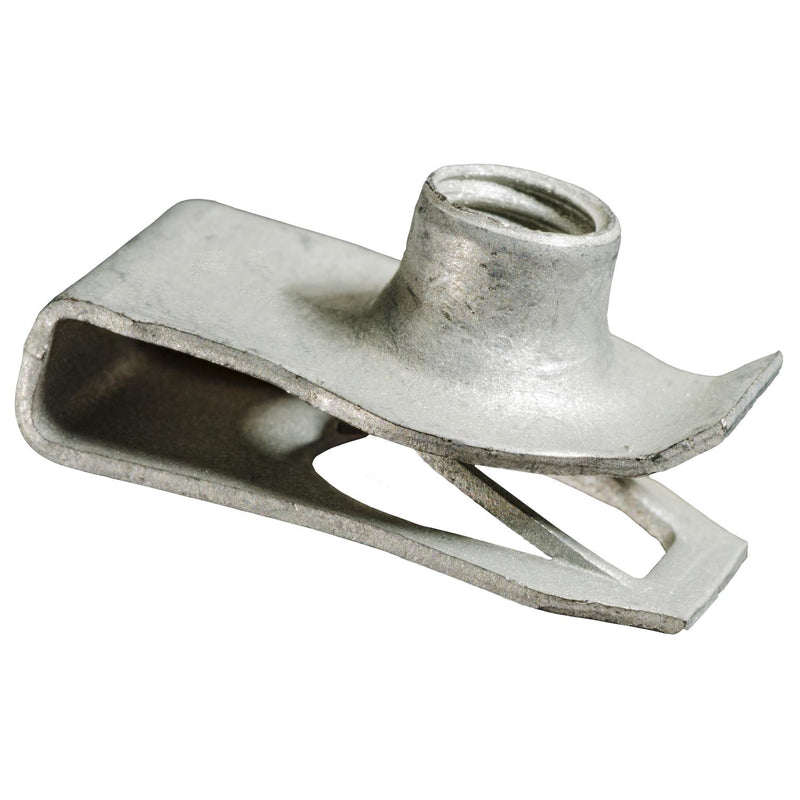 M6-1.0 Extruded U-Nut Screw Lock, Panel 0.8mm-4.0mm, Zinc Organic