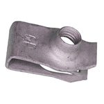 M6-1.0 Silver Metric Extruded U-Nut, Panel .80mm-4.0mm (.030-.160)", Zinc Organic