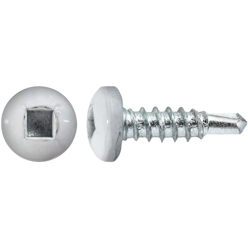 #6x1/2" Square Pan Head Self-Drilling Tek Painted RV Screws, Teks, Zinc