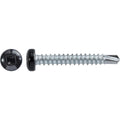 #6x1" Square Pan Head Self-Drilling Tek Painted RV Screws, Teks, Zinc, Black Head