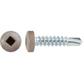 #8x3/4" Square Pan Head Self-Drilling Tek Tan Painted RV Screws, Teks, Zinc