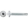 #8x1" Square Pan Head Self-Drilling Tek Painted RV Screws, Teks, Zinc, White Head