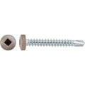 #8x1-1/4" Square Pan Head Self-Drilling Tek Tan Painted RV Screws, Teks, Zinc