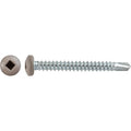 #8x1-1/2" Square Pan Head Self-Drilling Tek Tan Painted RV Screws, Teks, Zinc
