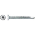 #8x1-1/2" Square Pan Head Self-Drilling Tek Painted RV Screws, Teks, Zinc, White Head