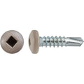 #10x3/4" Square Pan Head Self-Drilling Tek Tan Painted RV Screws, Teks, Zinc