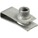 M8-1.25 Metric Extruded U-Nut, Panel 0.80mm-4.00mm, Zinc, 21mm Ctr Hole Edge