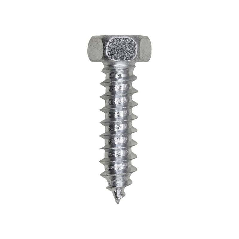 5/16"x1-1/4" Indented Hex Head Tapping Screw, Type A/AB, Zinc Chromate