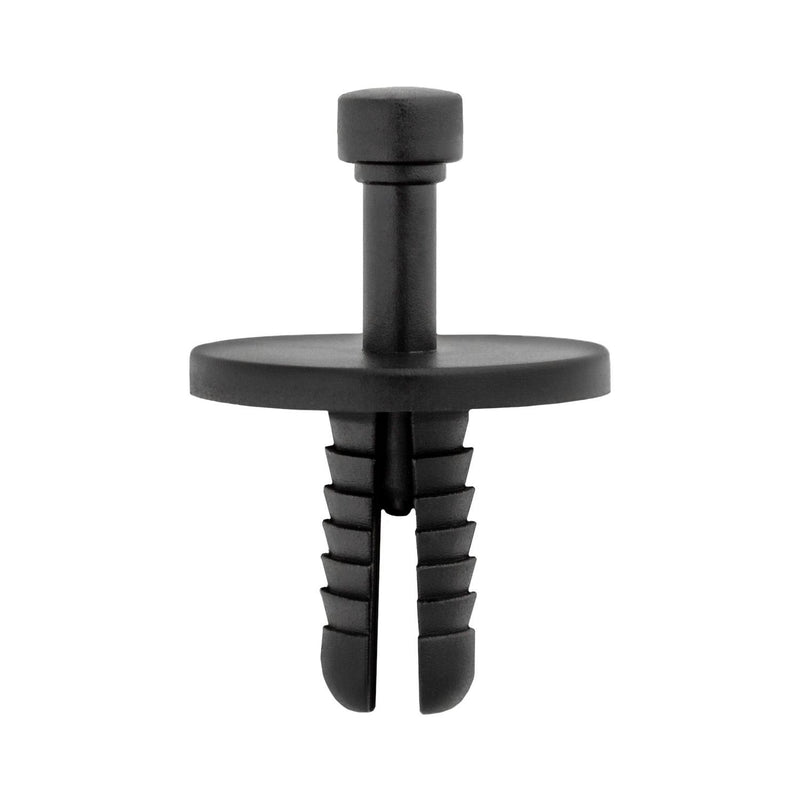 7mmx15mm Black Nylon Push-Type Retainer, 19.5mm Head