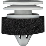 6mmx9mm Gray Nylon Retainer with Sealer Door Weatherstrip, 10mm Head