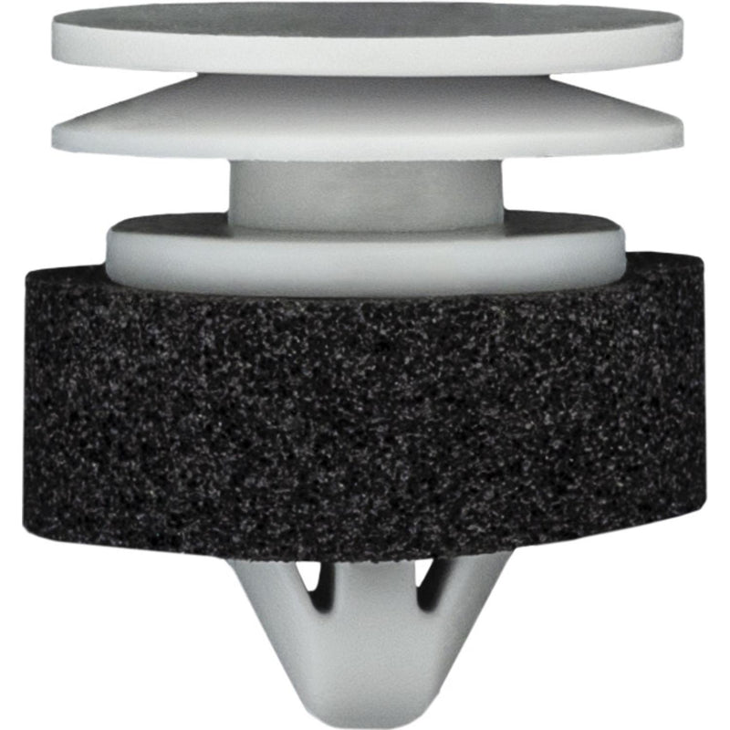 6mmx9mm Gray Nylon Retainer with Sealer Door Weatherstrip, 10mm Head
