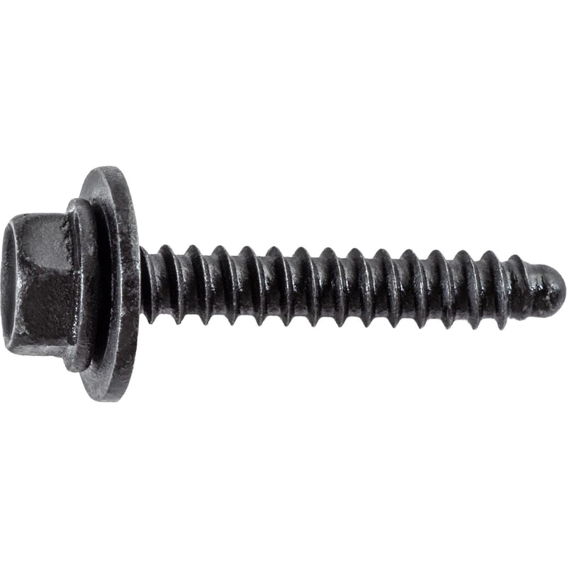M4.2-1.41x25mm Indented Hex Head SEMS Tap Screw, 12.5mm Washer, Black