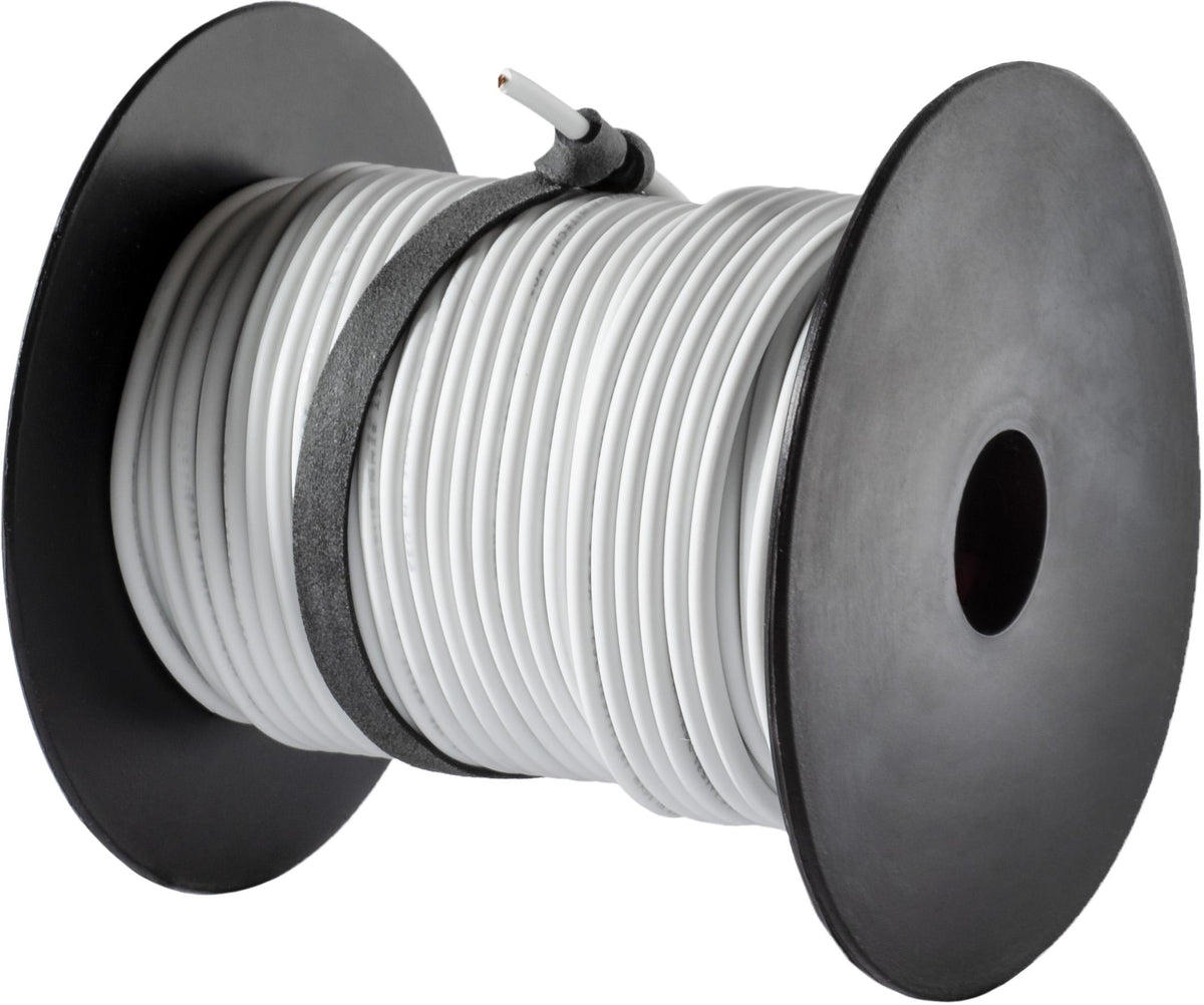 White Primary Sxl Wire 12 Gauge, 0.164" OD