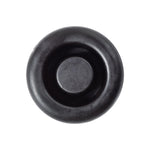 12mm Black Rubber Body Hole Plug, 17mm Head