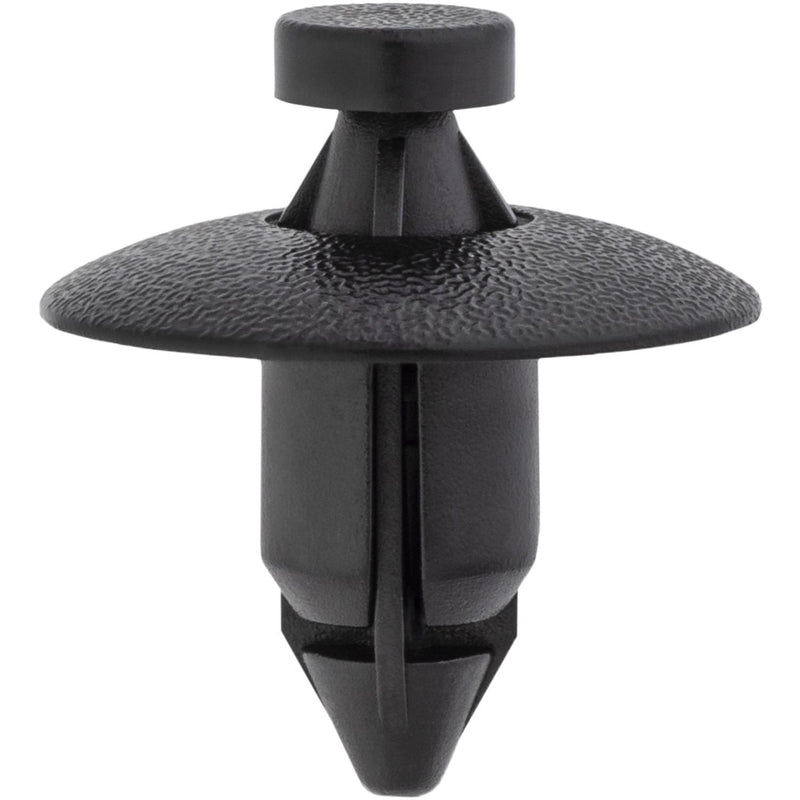 8mmx8.3mm Black Nylon Push-Type Bumper Cover Retainer, 20mm Head
