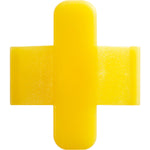 6mmx19mm Yellow Nylon Door Insulation Retainer, 17mmx20mm Head